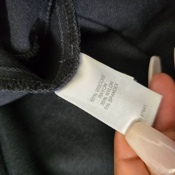 J. Jill Ponte Pants Women's Size Medium Black Stretch Elastic Waist Slim Leg Leg - Picture 4 of 5